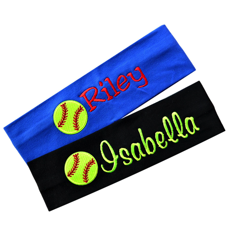 CUSTOM PERSONALIZED EMBROIDERED TEAM NAME HEADBAND SOCCER Volleyball Softball 
